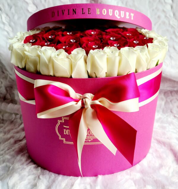 Oval Rose Hot Pink Box Divin Le Bouquet