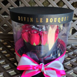 Clear Round Box Divin Le Bouquet Floral Design