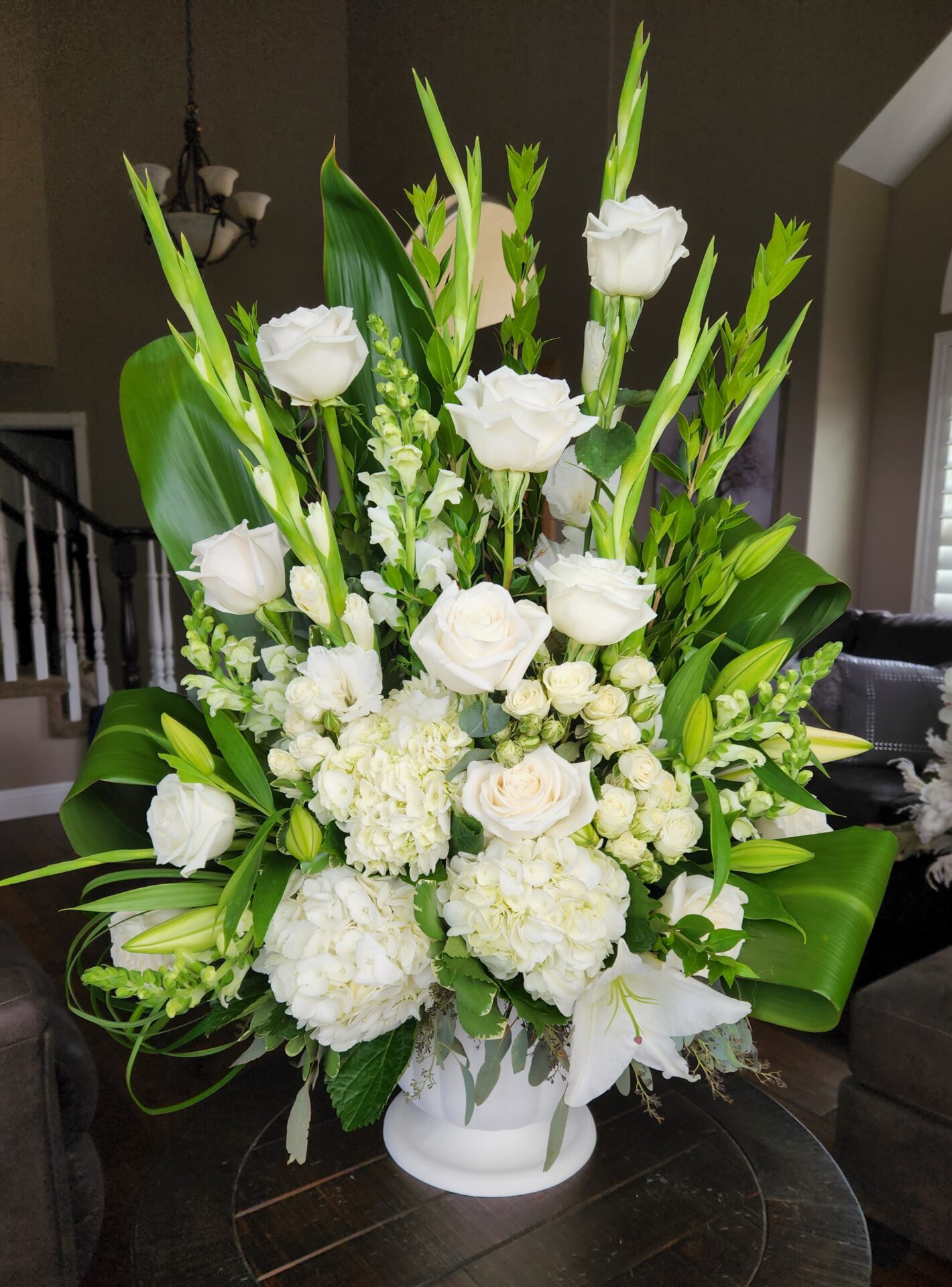 Large Sympathy Floral Arrangements Divin Le Bouquet